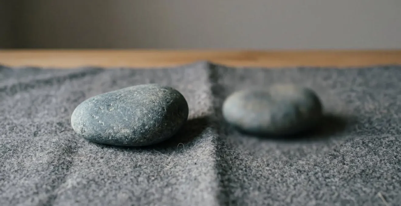Symbolic visual metaphor representing the disconnect between mind and body during dissociative numbness in yoga poses