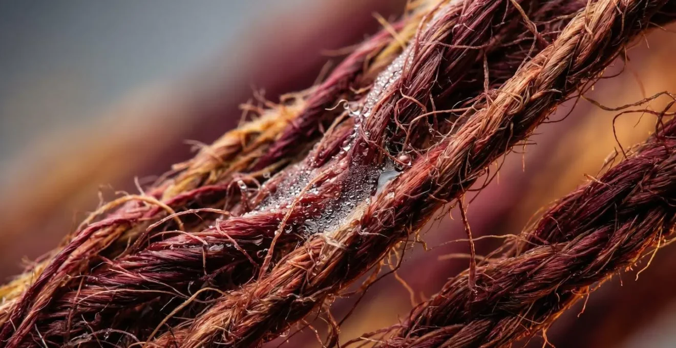 Close-up visual representation of muscle tissue healing and inflammatory response after deep tissue massage therapy