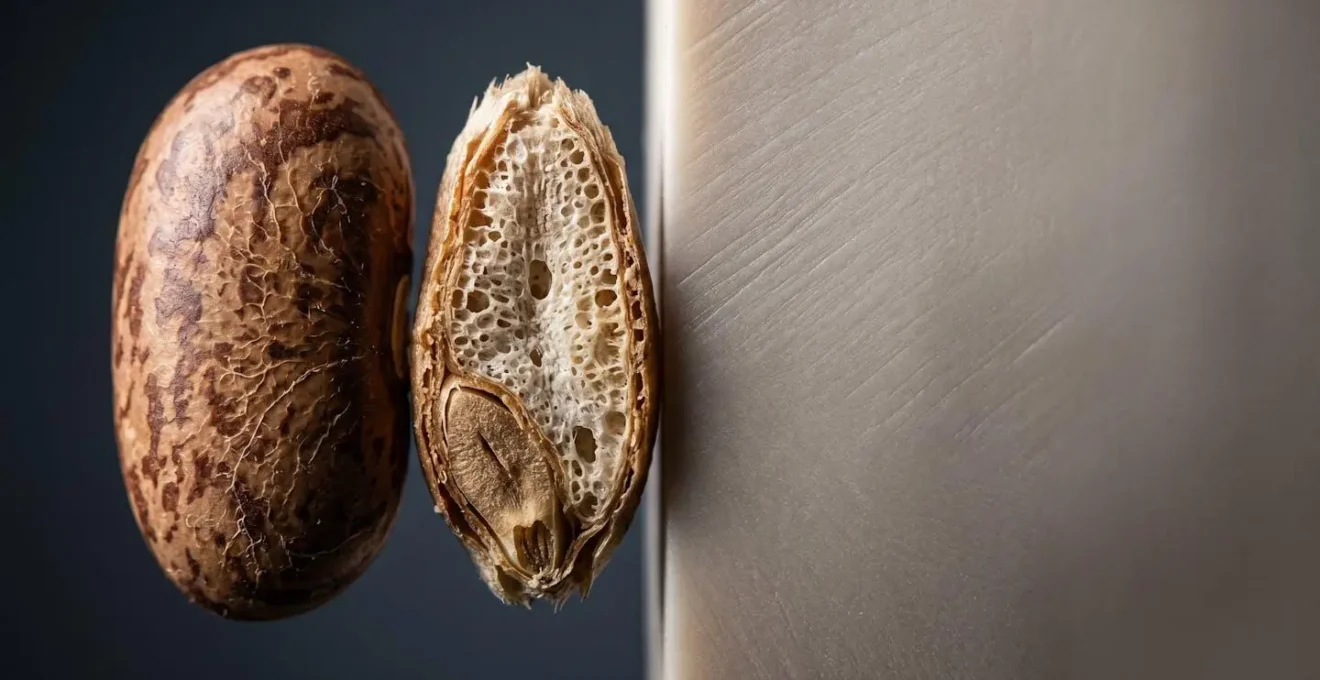 Macro shot showing the textural contrast between whole plant foods and processed alternatives